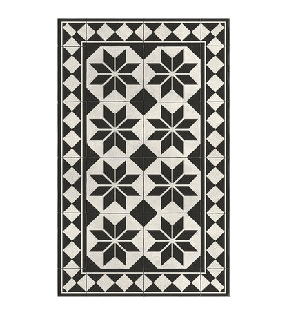 Gothic; Black & White Concrete, Vinyl Rug 