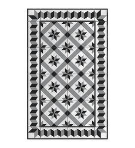 Gothic; Silver Concrete, Vinyl Rug