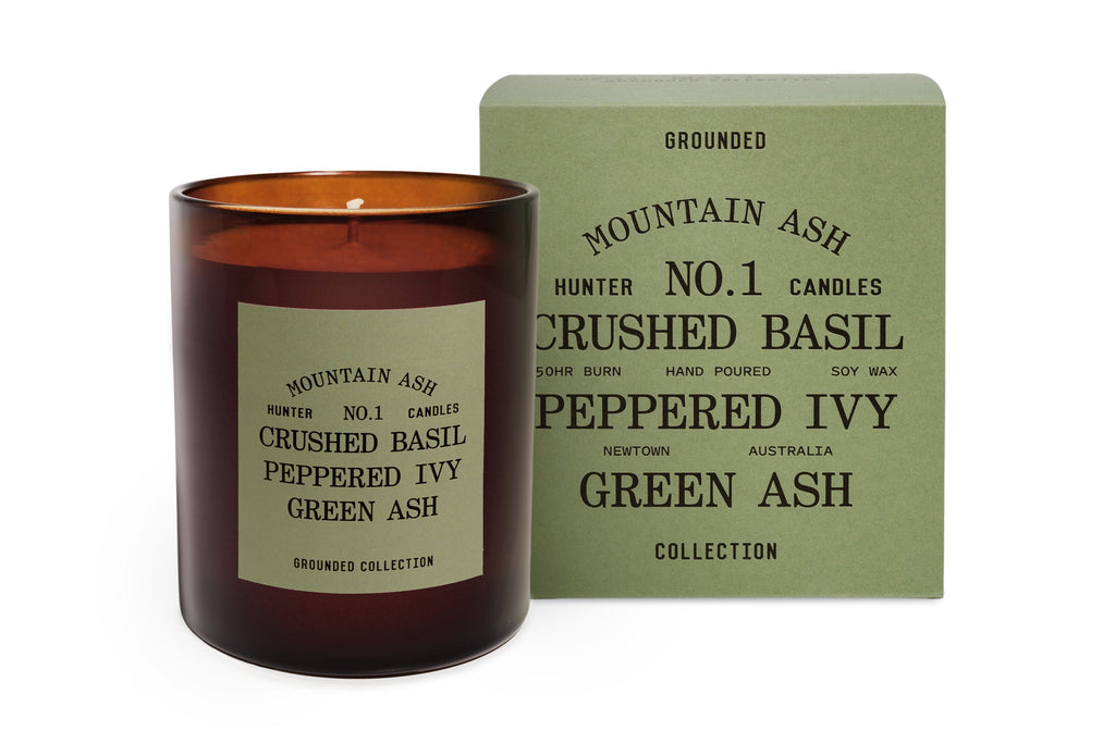 NO. 1 Mountain Ash Candle / crushed basil, peppered ivy, green ash
