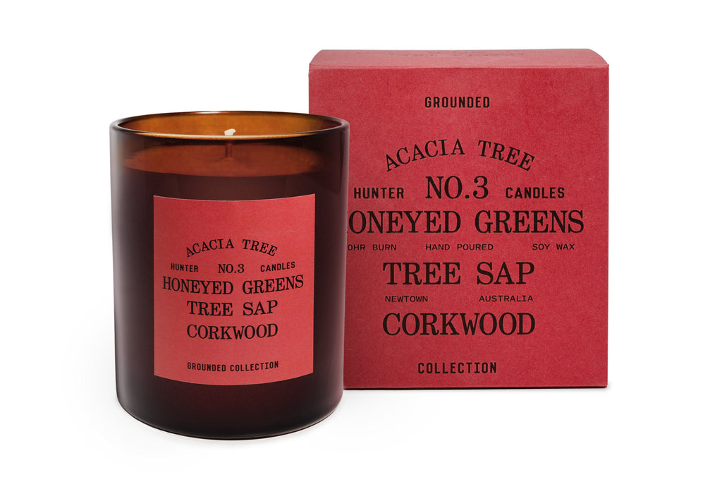 NO. 3 Acacia Tree Candle / honeyed greens, tree sap, corkwood