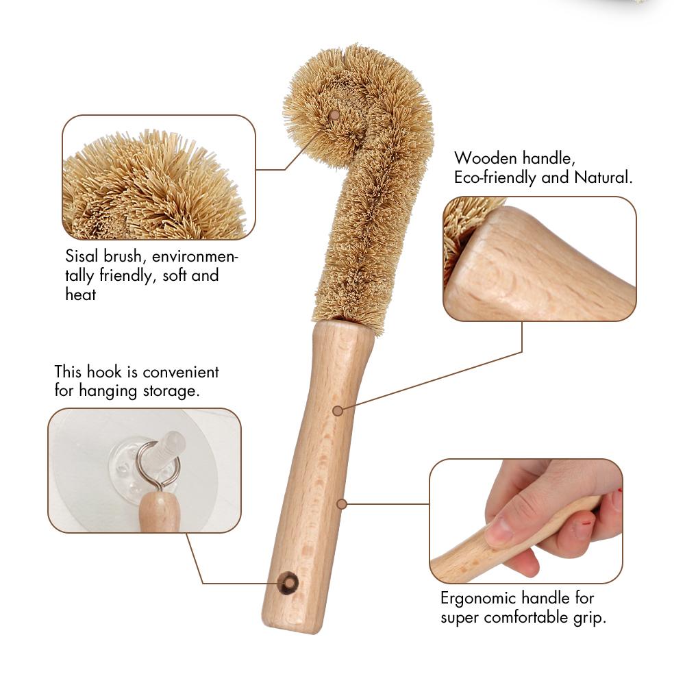 Cleaning Brush - Long with Sisal Bristles
