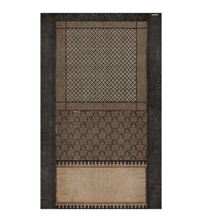 Jasmin; Black Patchwork, Flatwoven Vinyl Rug