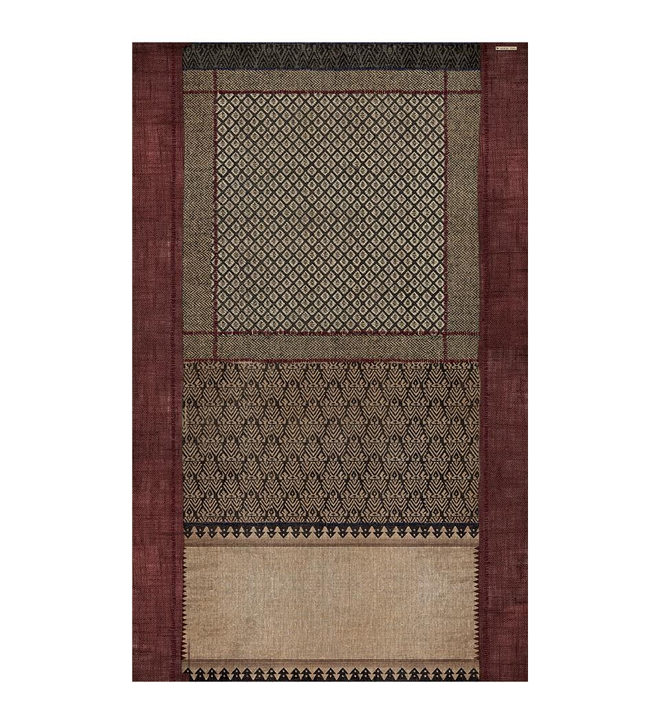 Jasmin; Red Patchwork, Flatwoven Vinyl Rug