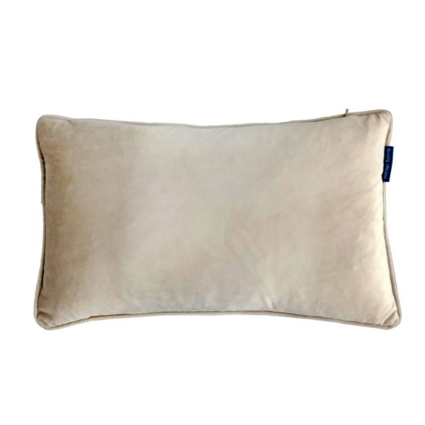 Mirrabooka Beige Premium Velvet Plain Cushion 
Cover 30 cm by 50 cm
