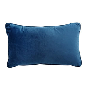 Mirrabooka Dark Blue Premium Velvet Plain Cushion 
Cover 30 cm by 50 cm