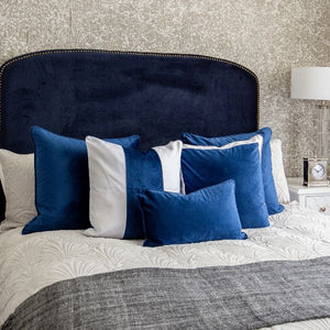 Mirrabooka Dark Blue Premium Velvet Plain Cushion 
Cover 55 cm by 55 cm