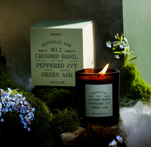 NO. 1 Mountain Ash Candle / Crushed Basil, Peppered Ivy, Green Ash