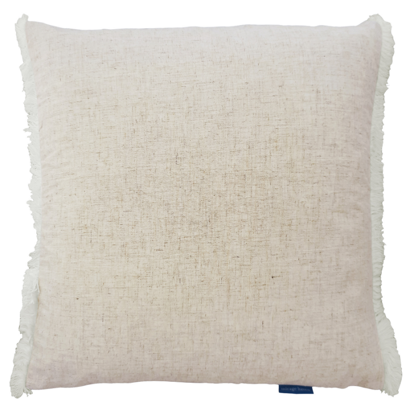 Pelican Linen Fringe Cushion Cover 55 cm by 55 
cm
