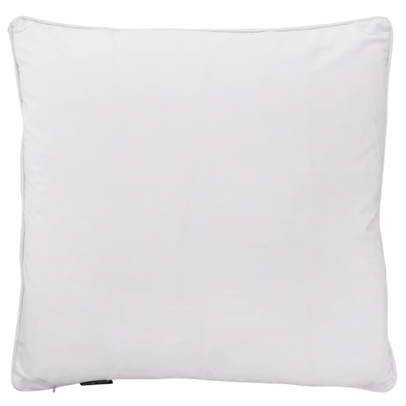 Myuna Snow White Premium Velvet White 
Piping Cushion Cover 60 cm by 60 cm