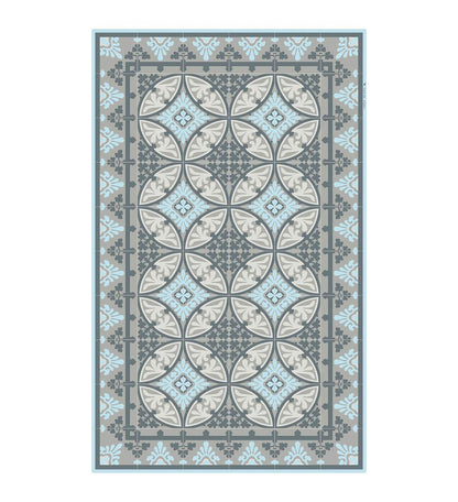 Barcelona Blue Designer Vinyl Rug 