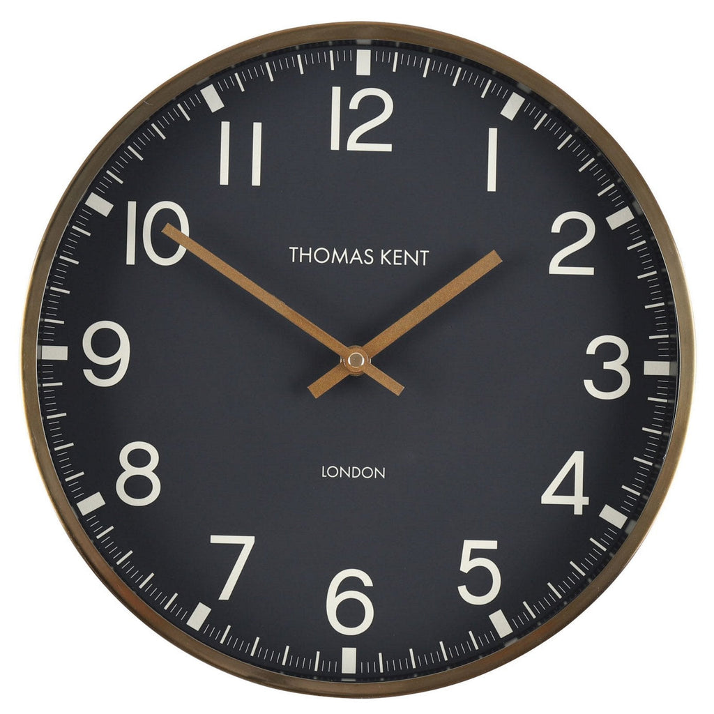 Thomas Kent Clocksmith Wall Clock 30cm - Brass Black