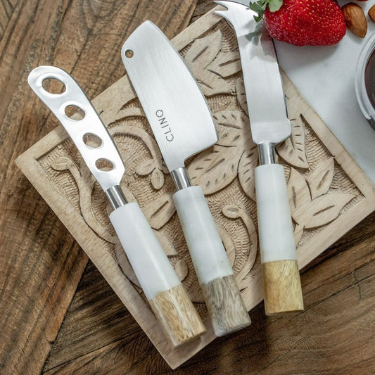 Timber Marble Cheese Knife Set