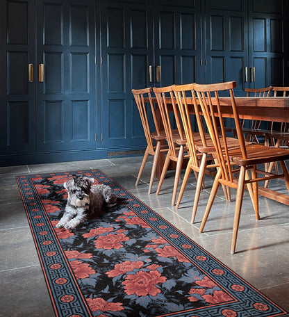 Bloomin' Marvellous; Coral Charm, Flatwoven Vinyl Rug