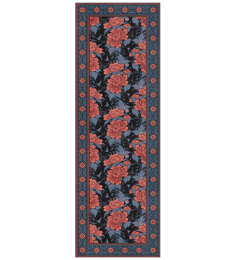 Bloomin' Marvellous; Coral Charm, Flatwoven Vinyl Rug