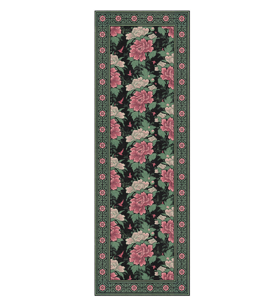 Bloomin' Marvellous; Blush Green, Flatwoven Vinyl Rug