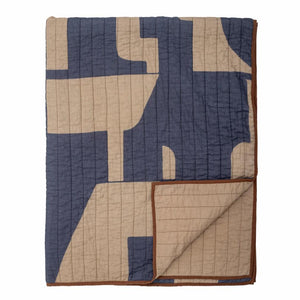 Roosi Throw, Blue, Cotton