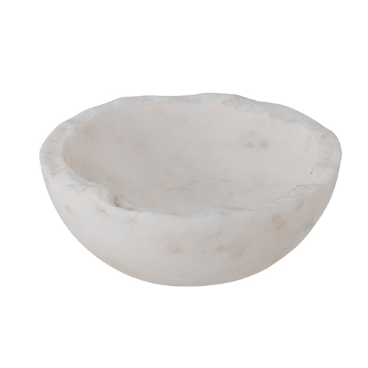 Malta Bowl, White, Marble