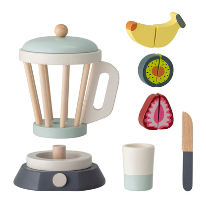 Wooden Mixer Wood Toy - Lene Play Set, Kitchen - (6 Piece Set)