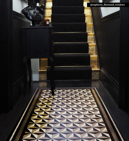 Rock Star; Gold Antique, Vinyl Rug