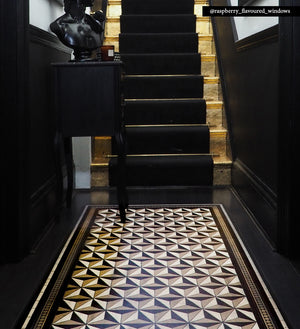 Rock Star; Gold Antique, Vinyl Rug