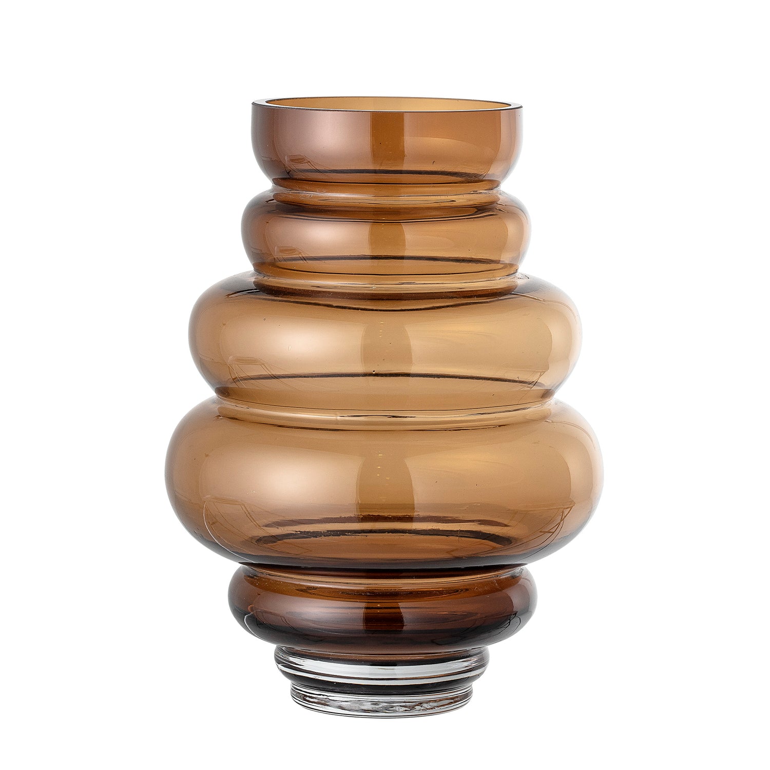 Atija Vase, Brown, Glass