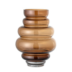 Atija Vase, Brown, Glass